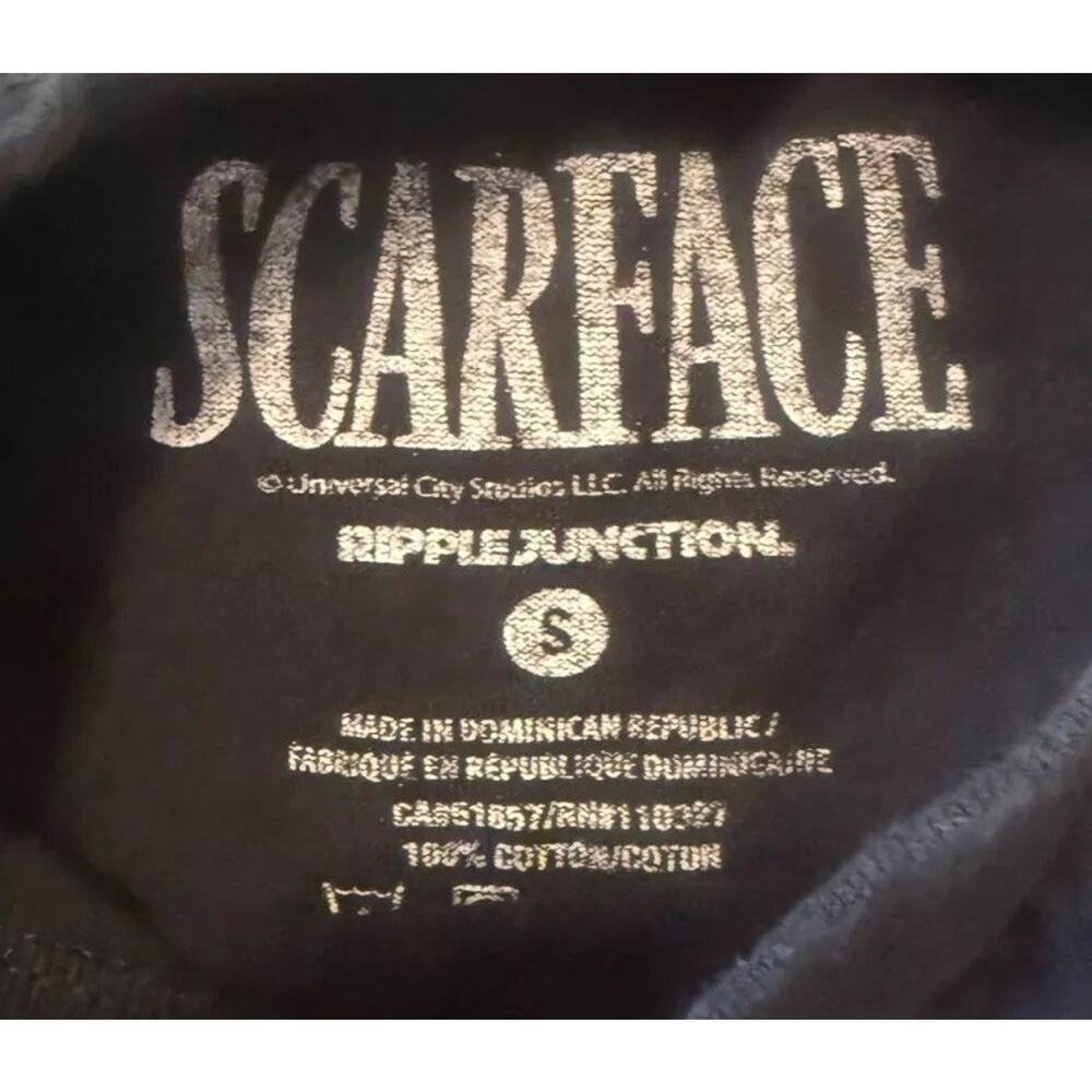 Scarface Tony Montana The World Is Yours T Shirt Men's S Black Graphic Pullover - Picture 3 of 4